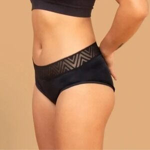 NWT‎ Thinx Period Panty High Waist Super Absorbency3X Black Underwear Hi-Waist